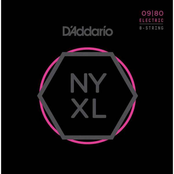 Струни для електрогітари D'Addario NYXL0980 Nickel Wound Super Light 8-Strings 9/80