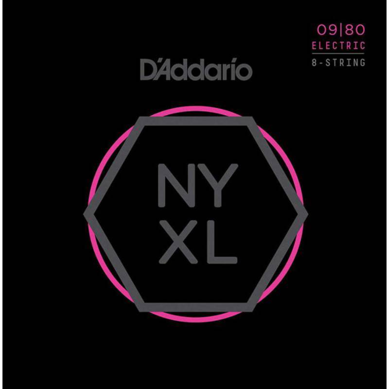 Струны для электрогитары D'Addario NYXL0980 Nickel Wound Super Light 8-Strings 9/80