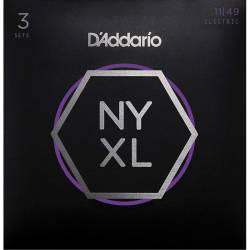 Струни для електрогітари 3 Sets D'Addario NYXL1149-3P Nickel Wound Medium 11/49