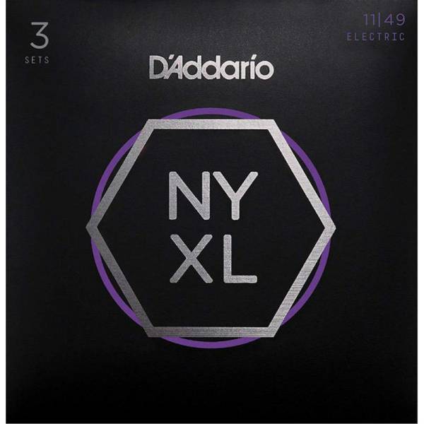 Струни для електрогітари 3 Sets D'Addario NYXL1149-3P Nickel Wound Medium 11/49
