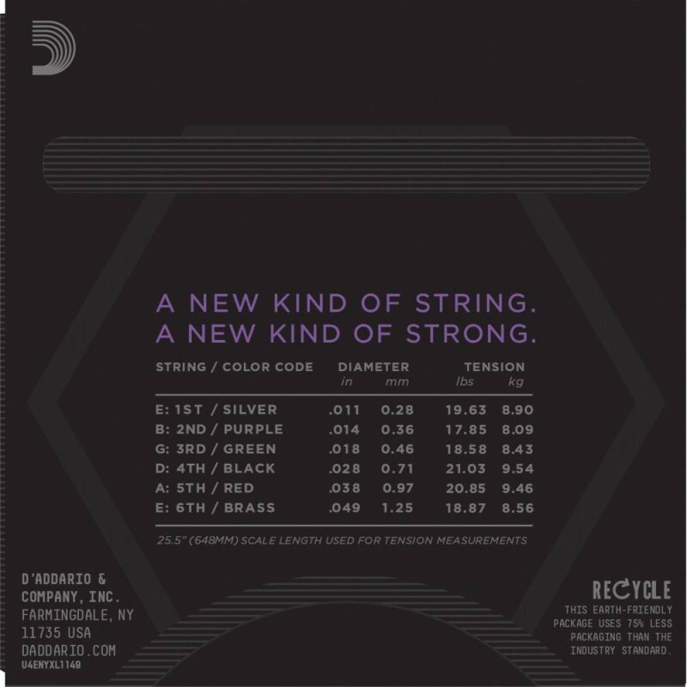 Струни для електрогітари D'Addario NYXL1149 Nickel Wound Medium 11/49