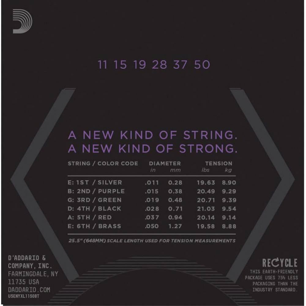 Струни для електрогітари D'Addario NYXL1150BT Nickel Wound Medium Balanced Tension 11/50