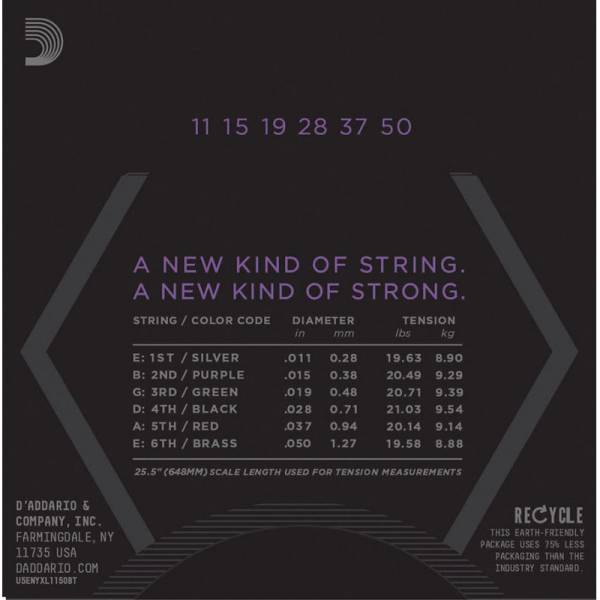 Струни для електрогітари D'Addario NYXL1150BT Nickel Wound Medium Balanced Tension 11/50