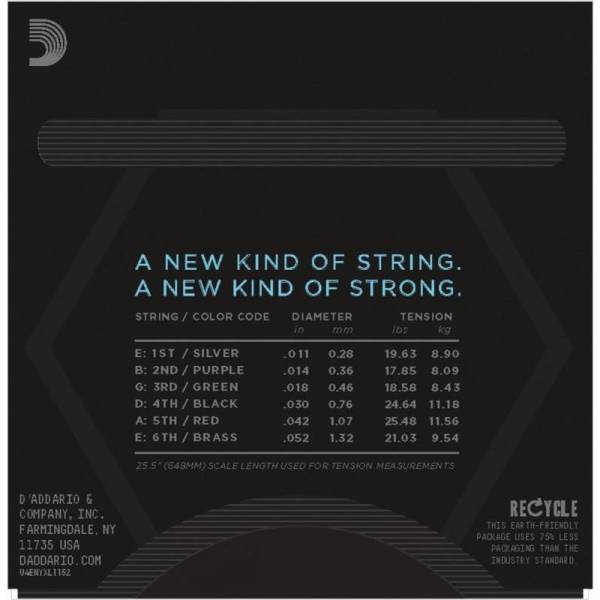 Струни для електрогітари D'Addario NYXL1152 Medium Top / Heavy Bottom 11/52