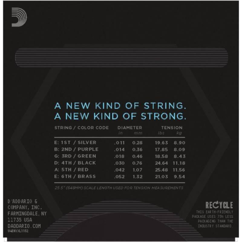 Струны для электрогитары D'Addario NYXL1152 Medium Top / Heavy Bottom 11/52