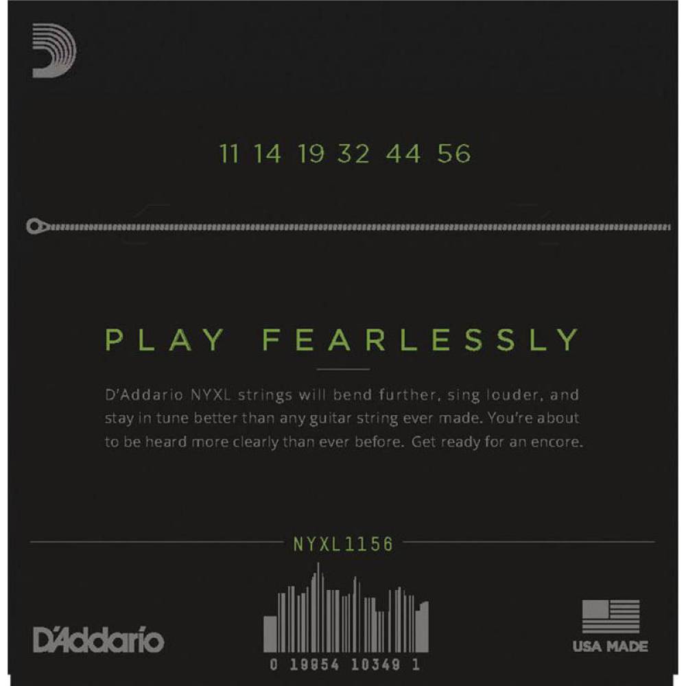 Струни для електрогітари D'Addario NYXL1156 Medium Top / Extra Heavy Bottom 11/56