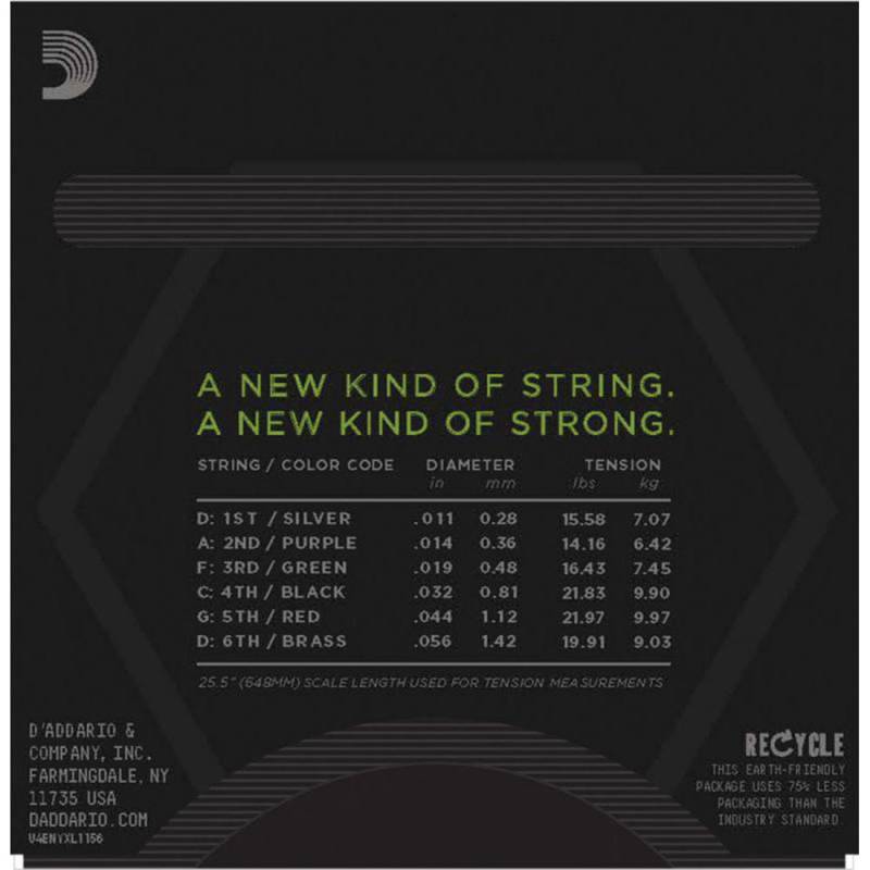 Струны для электрогитары D'Addario NYXL1156 Medium Top / Extra Heavy Bottom 11/56