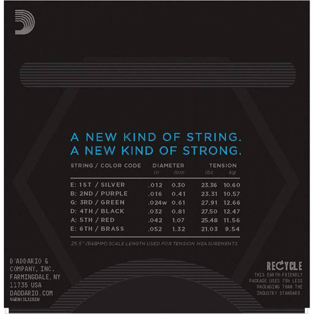 Струни для електрогітари D'Addario NYXL1252W Nickel Wound 3rd Light 12/52