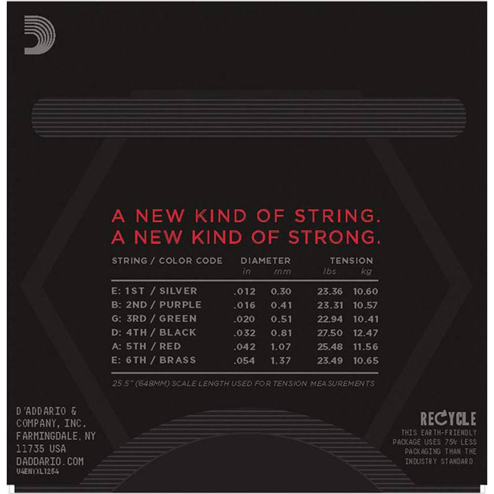 Струни для електрогітари D'Addario NYXL1254 Nickel Wound Heavy 12/54