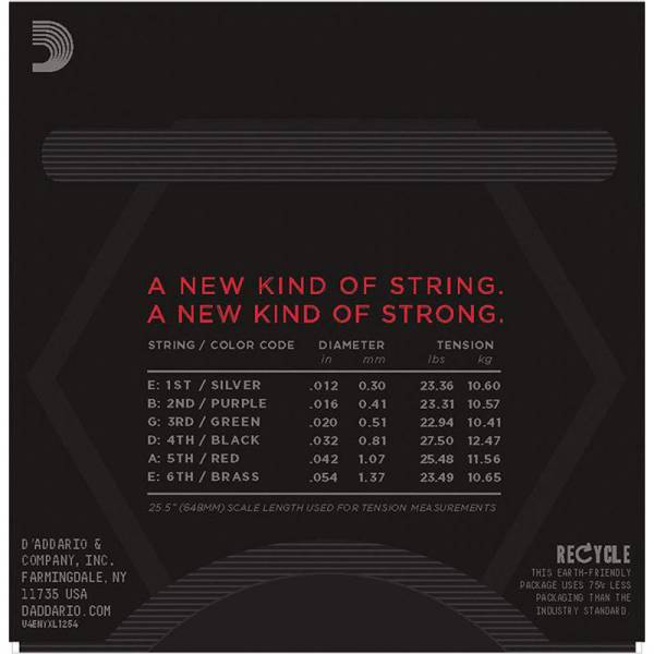 Струни для електрогітари D'Addario NYXL1254 Nickel Wound Heavy 12/54
