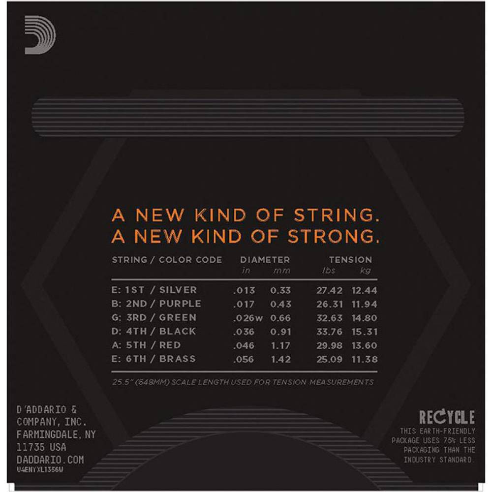 Струни для електрогітари D'Addario NYXL1356W Nickel Wound 3rd Medium 13/56