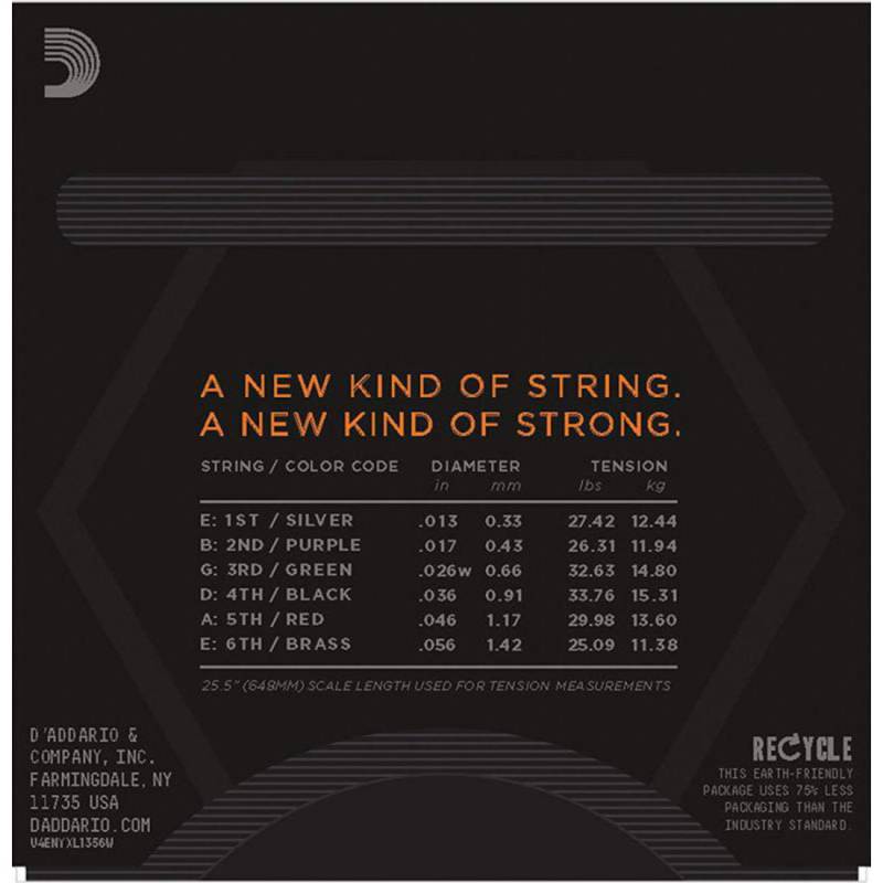 Струни для електрогітари D'Addario NYXL1356W Nickel Wound 3rd Medium 13/56
