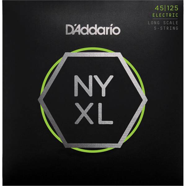 Струни для бас-гітари D'Addario NYXL45125 Nickel Wound Regular Light 5 Strings 45/125
