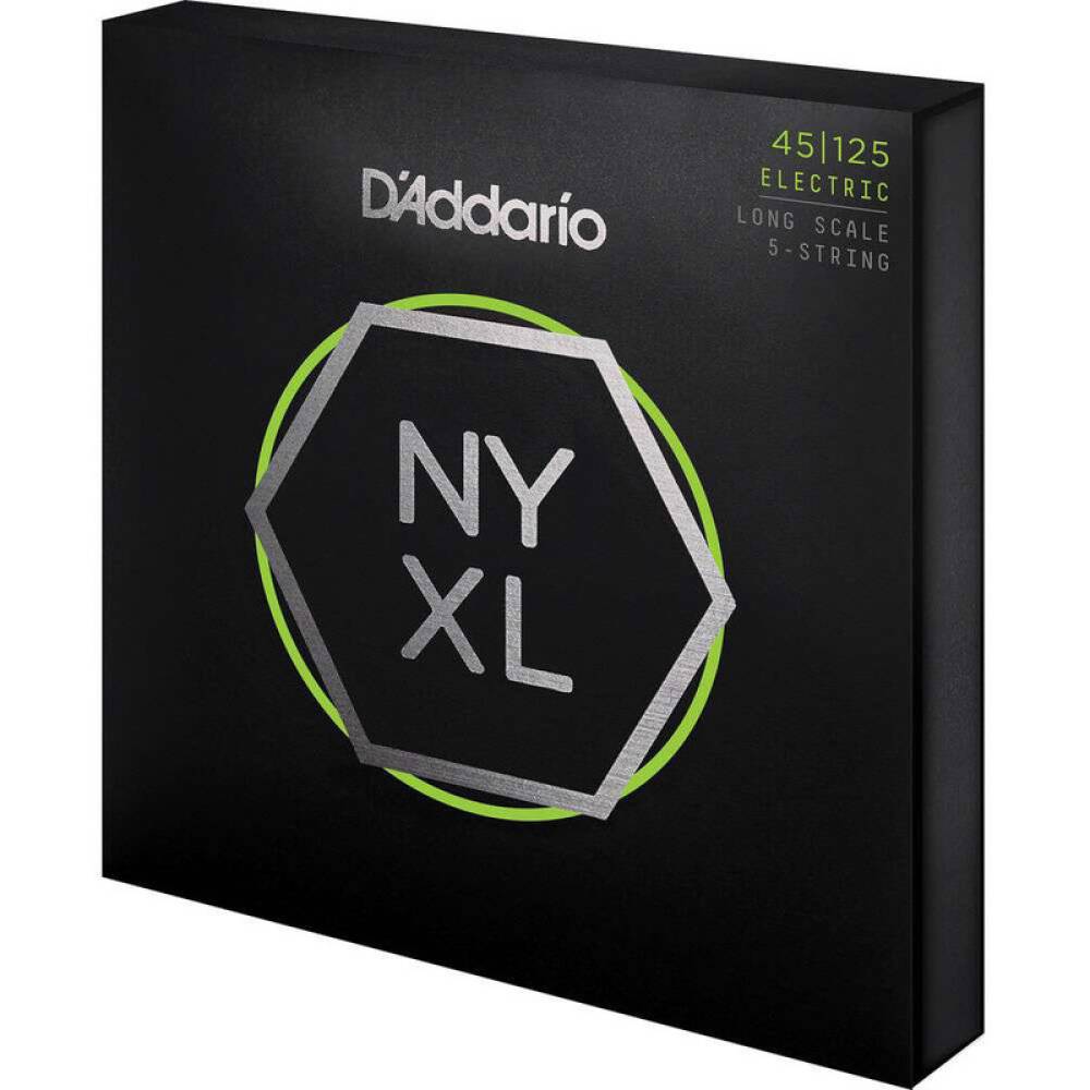Струни для бас-гітари D'Addario NYXL45125 Nickel Wound Regular Light 5 Strings 45/125