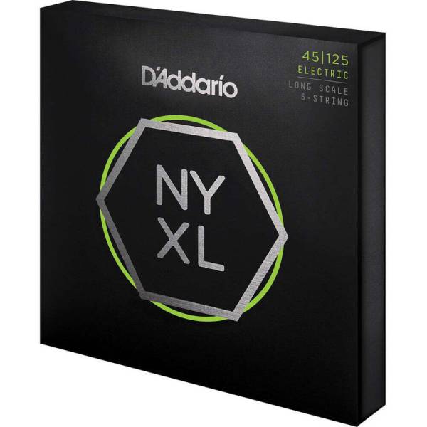 Струни для бас-гітари D'Addario NYXL45125 Nickel Wound Regular Light 5 Strings 45/125