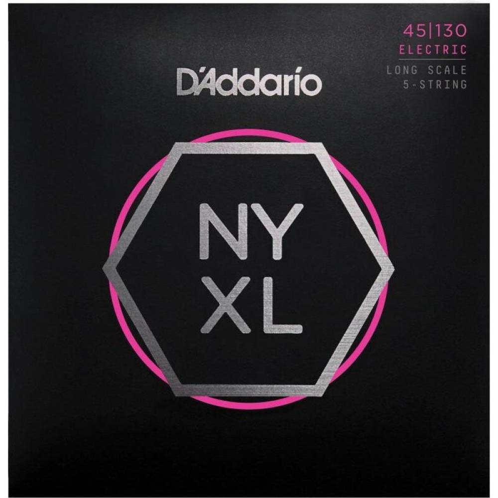 Струны для бас-гитары D'Addario NYXL45130 Nickel Wound Regular Light 5 Strings 45/130 Струны для бас-гитары D'Addario NYXL45130 Nickel Wound Regular Light 5 Strings 45/130
