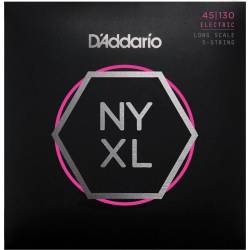 Струни для бас-гітари D'Addario NYXL45130 Nickel Wound Regular Light 5 Strings 45/130