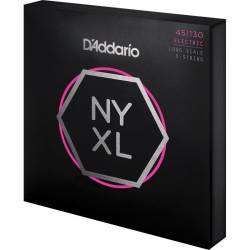 Струни для бас-гітари D'Addario NYXL45130 Nickel Wound Regular Light 5 Strings 45/130