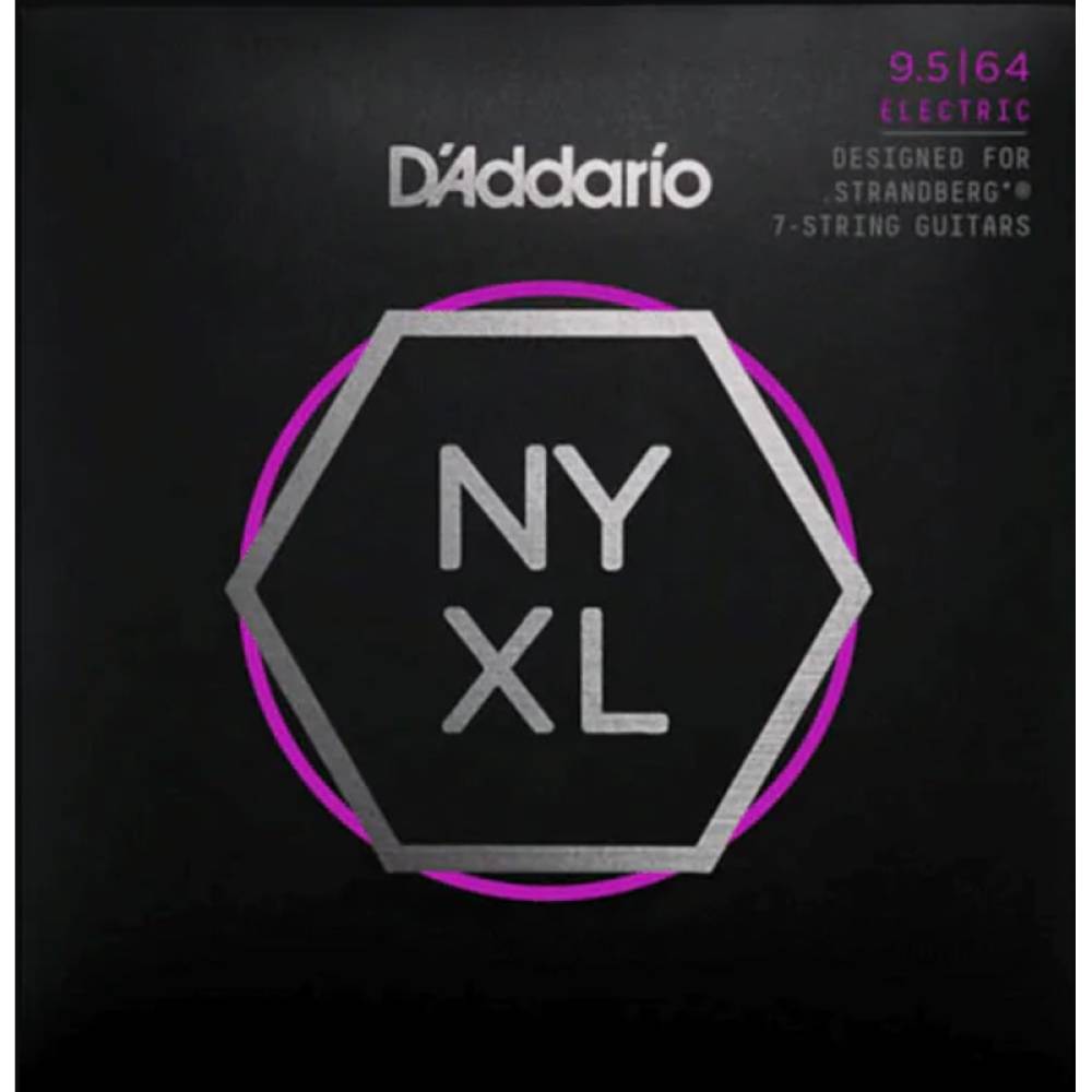 Струни для електрогітари D'Addario NYXL9564SBD Strandberg Nickel Wound Custom Light 7-Strings 9.5/64 