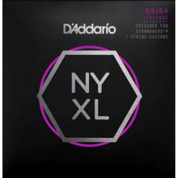 Струни для електрогітари D'Addario NYXL9564SBD Strandberg Nickel Wound Custom Light 7-Strings 9.5/64 