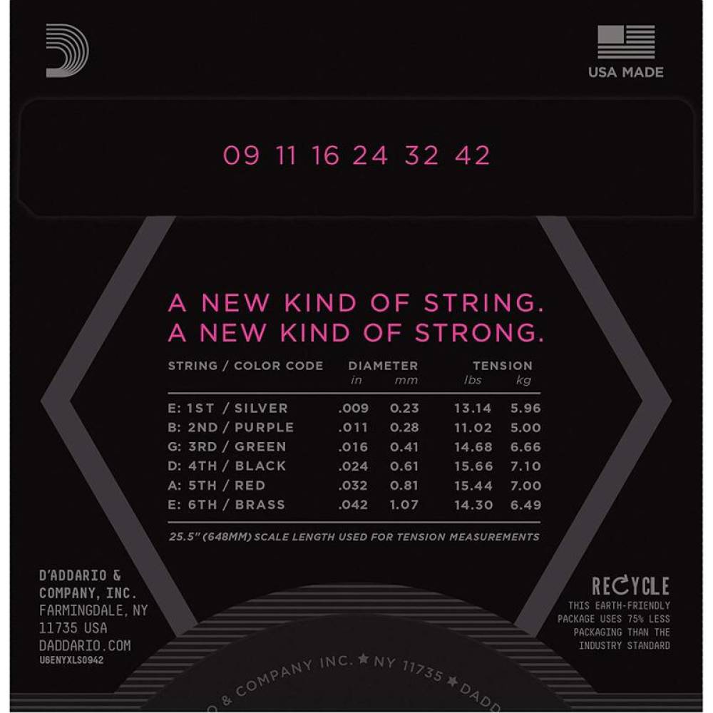 Струни для електрогітари D'Addario NYXLS0942 Double Ball End Steinberger Nickel Wound Super Light 9/42