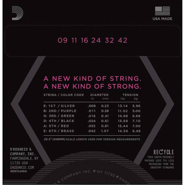 Струни для електрогітари D'Addario NYXLS0942 Double Ball End Steinberger Nickel Wound Super Light 9/42