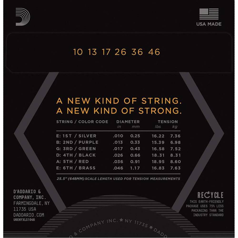 Струни для електрогітари D'Addario NYXLS1046 Double Ball End Steinberger Nickel Wound Regular Light 10/46 Струни для електрогітари D'Addario NYXLS1046 Double Ball End Steinberger Nickel Wound Regular Light 10/46
