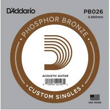 Струна D'Addario PB026 Phosphor Bronze .026