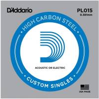 Струна D'Addario PL015 Plain Steel .015