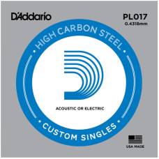 Струна D'Addario PL017 Plain Steel .017