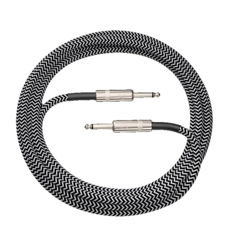 Кабель инструментальный D'ADDARIO PW-BG-10BG Custom Series Braided Instrument Cable - Grey (3m)