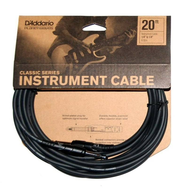 Кабель инструментальный D'Addario PW-CGT-20 Classic Series Instrument Cable 6.1m (20ft)