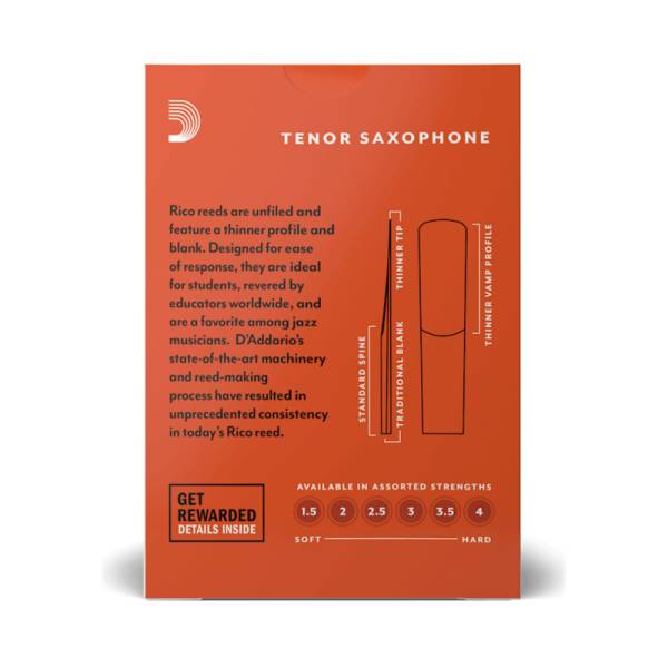 Тростини для саксофона тенор D'Addario Rico RKA1030 - Tenor Sax #3.0 - 10-Pack (10 шт.)
