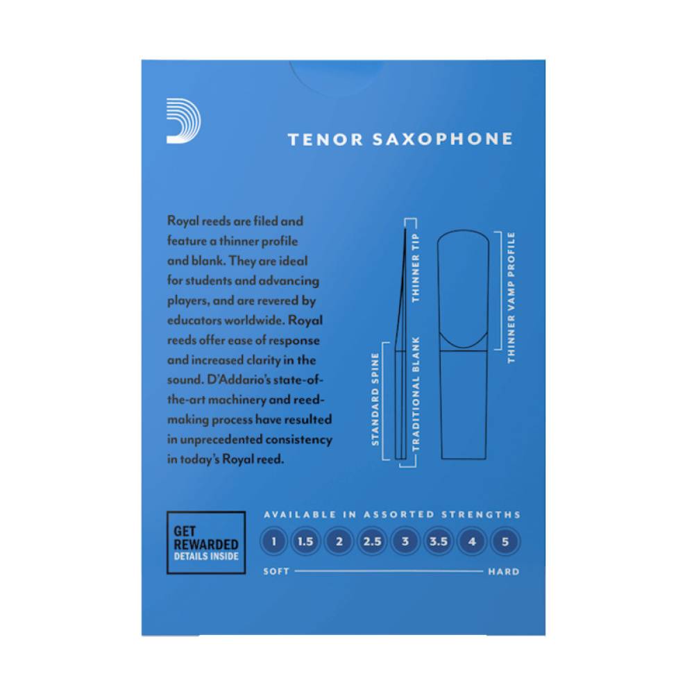 Трости для саксофона тенор D'Addario Royal RKB1030 - Tenor Sax #3.0 - 10-Pack (10 шт.)