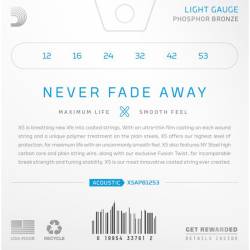 Струни для акустичної гітари D'Addario XSAPB1253 Phosphor Bronze Light 12/53