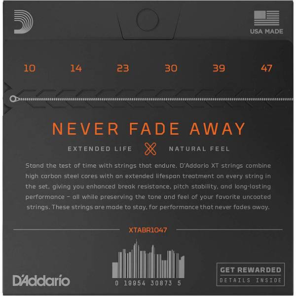 Струны для акустической гитары D'Addario XTABR1047 XT 80/20 Bronze Extra Light 10/47