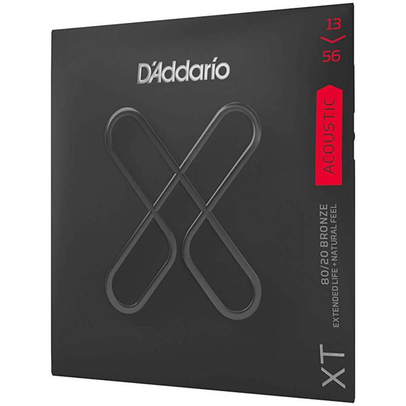Струны для акустической гитары D'Addario XTABR1356 XT 80/20 Bronze Medium 13/56
