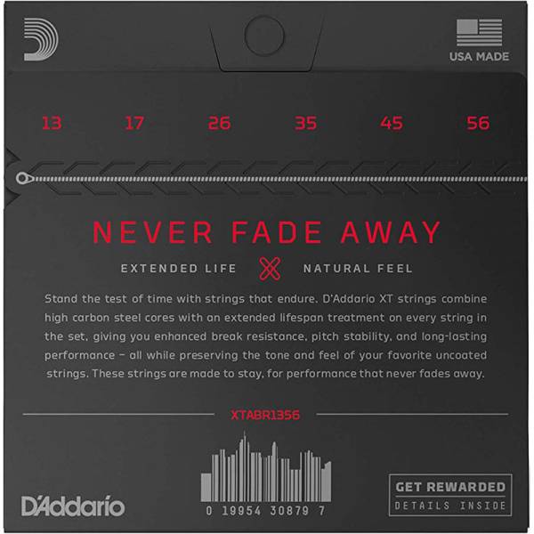 Струны для акустической гитары D'Addario XTABR1356 XT 80/20 Bronze Medium 13/56