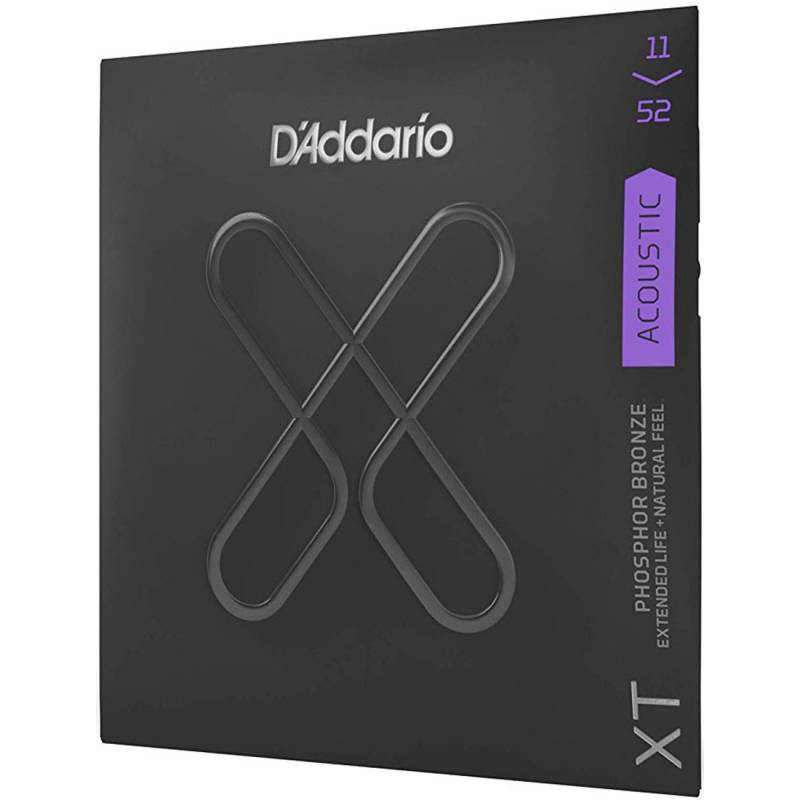 Струны для акустической гитары D'Addario XTAPB1152 XT Phosphor Bronze Custom Light 11/52