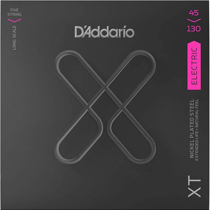 Струны для бас-гитары D'Addario XTB45130 XT Bass Regular Light 5-Strings 45/130