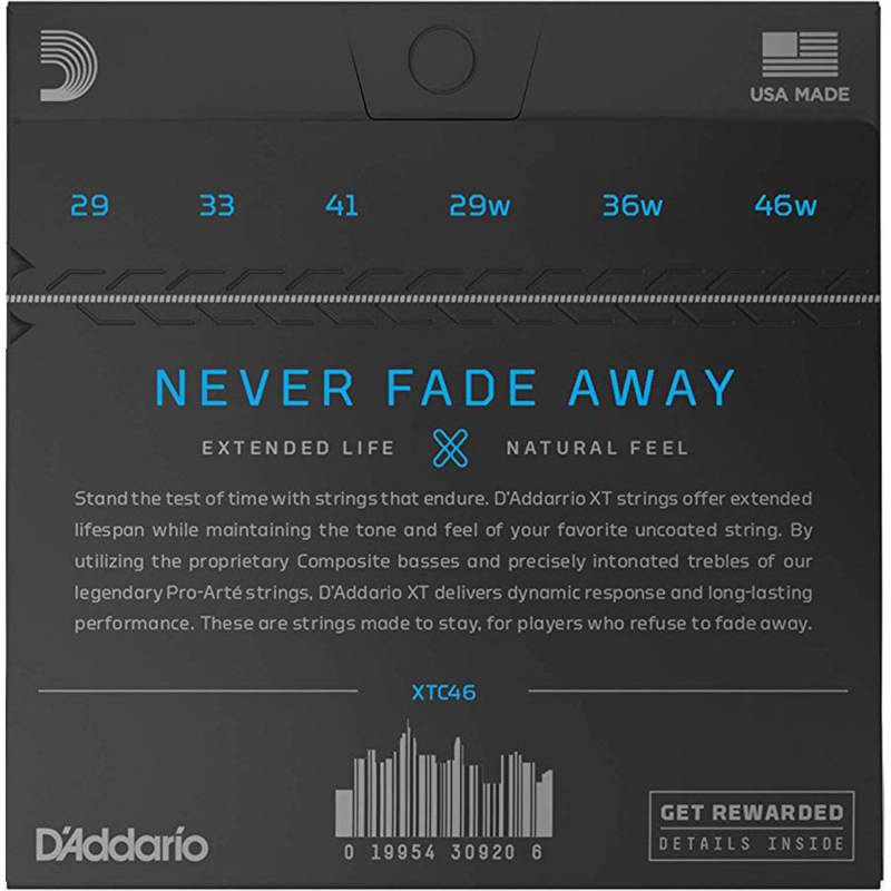 Струны для классической гитары D'Addario XTC46 XT Hard Tension