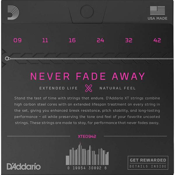 Струни для електрогітари D'Addario XTE0942 XT Super Light 9/42