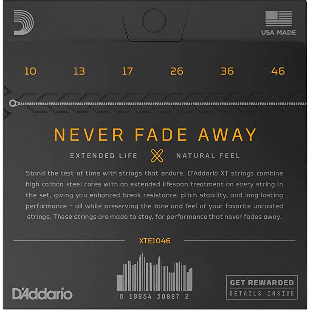 Струни для електрогітари D'Addario XTE1046 XT Regular Light 10/46