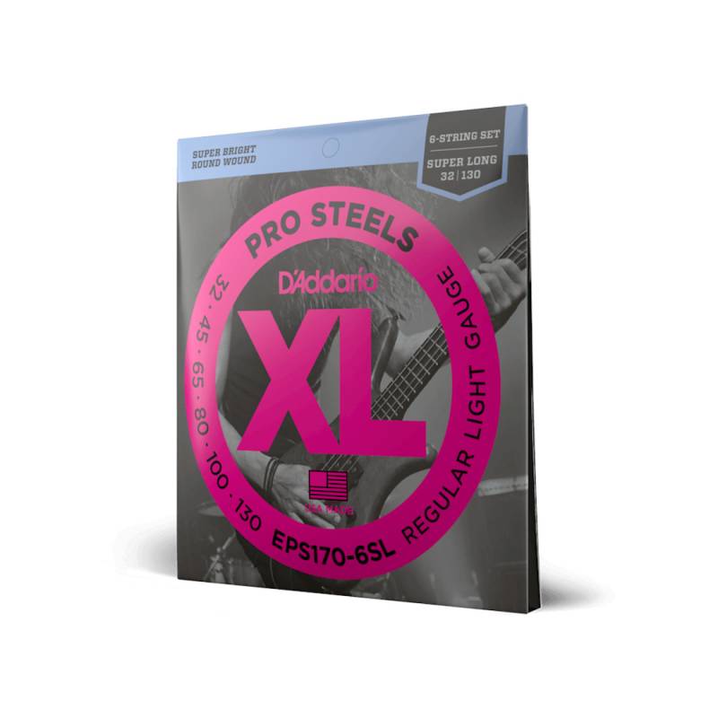 Струны для бас-гитары D'Addario EPS170-6SL PROSTEELS BASS LIGHT 6-STRING (32-130) (6 шт.)