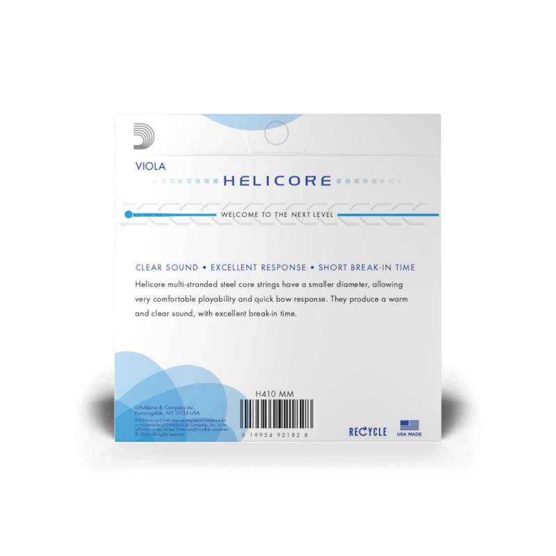 Струни для альта D'Addario HELICORE VIOLA STRING SET Medium Scale Medium Tension (4 шт.)