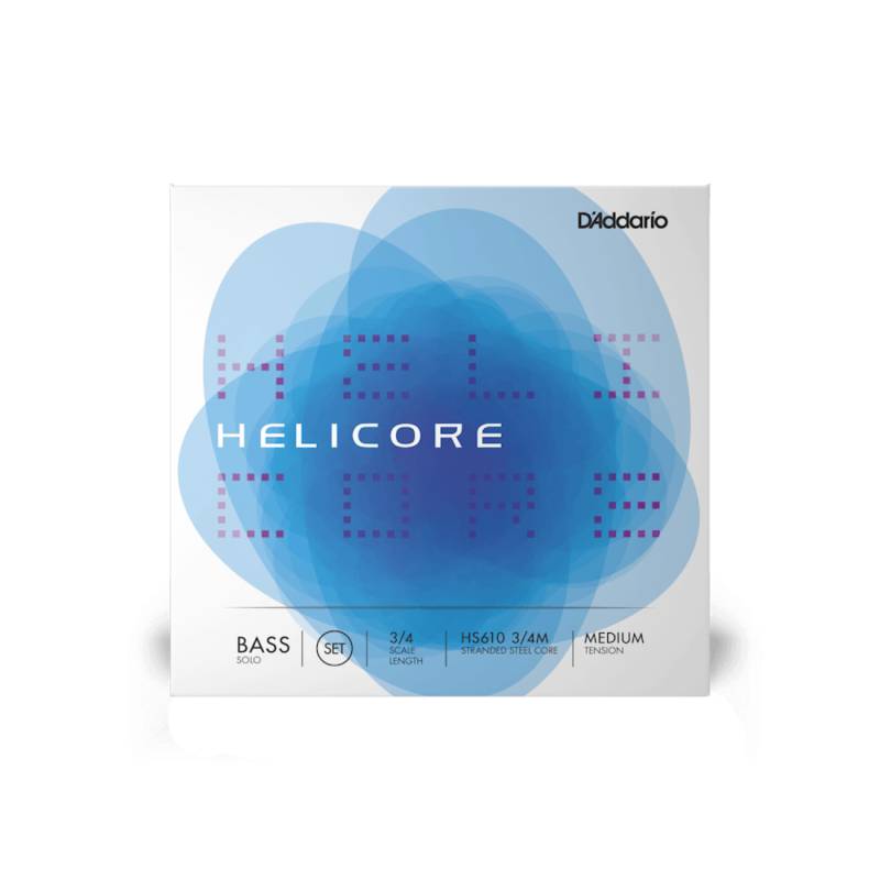 Струни для контрабаса D'Addario HELICORE SOLO BASS STRING SET 3/4 Scale Medium Tension