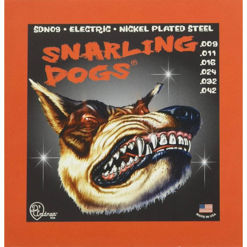 Струны для электрогитары D'Andrea SDN09 Snarling Dogs Nickel Plated Extra Light 9/42