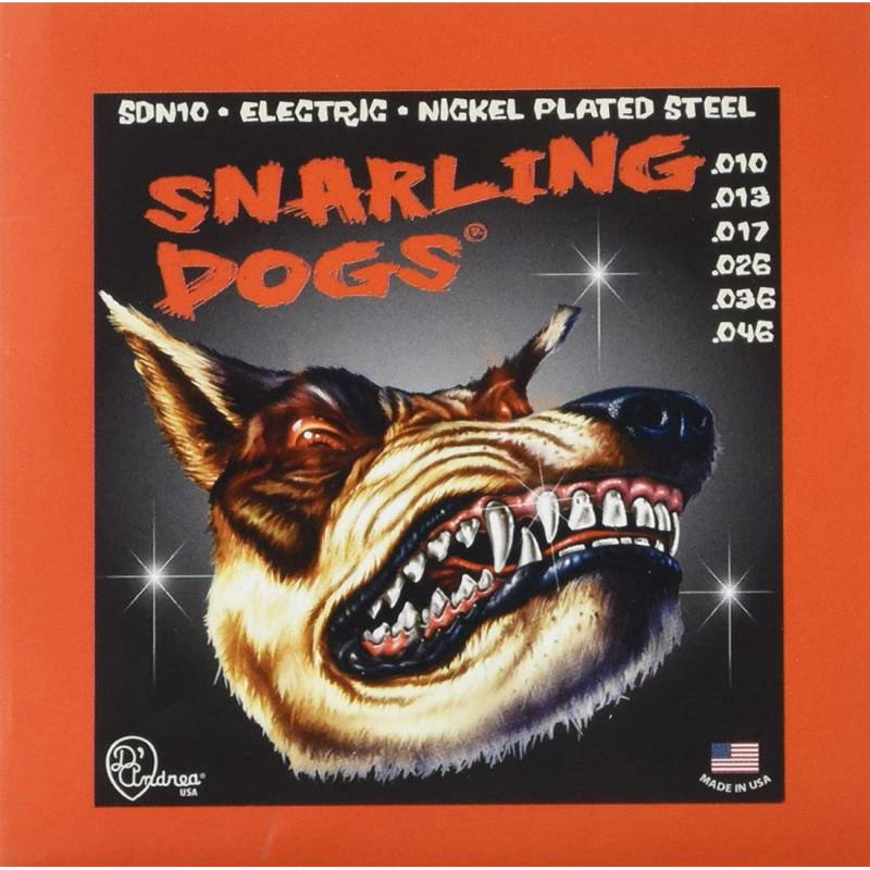 Струны для электрогитары D'Andrea SDN10 Snarling Dogs Nickel Plated Light 10/46