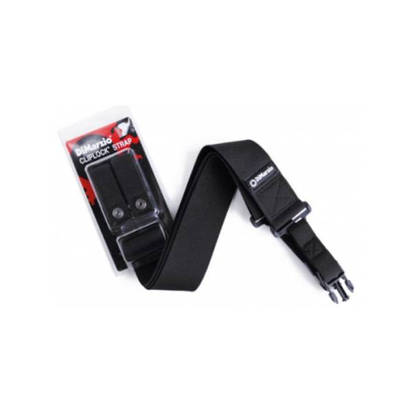 Ремень для гитары DiMarzio ELASTIC CLIPLOCK BLACK