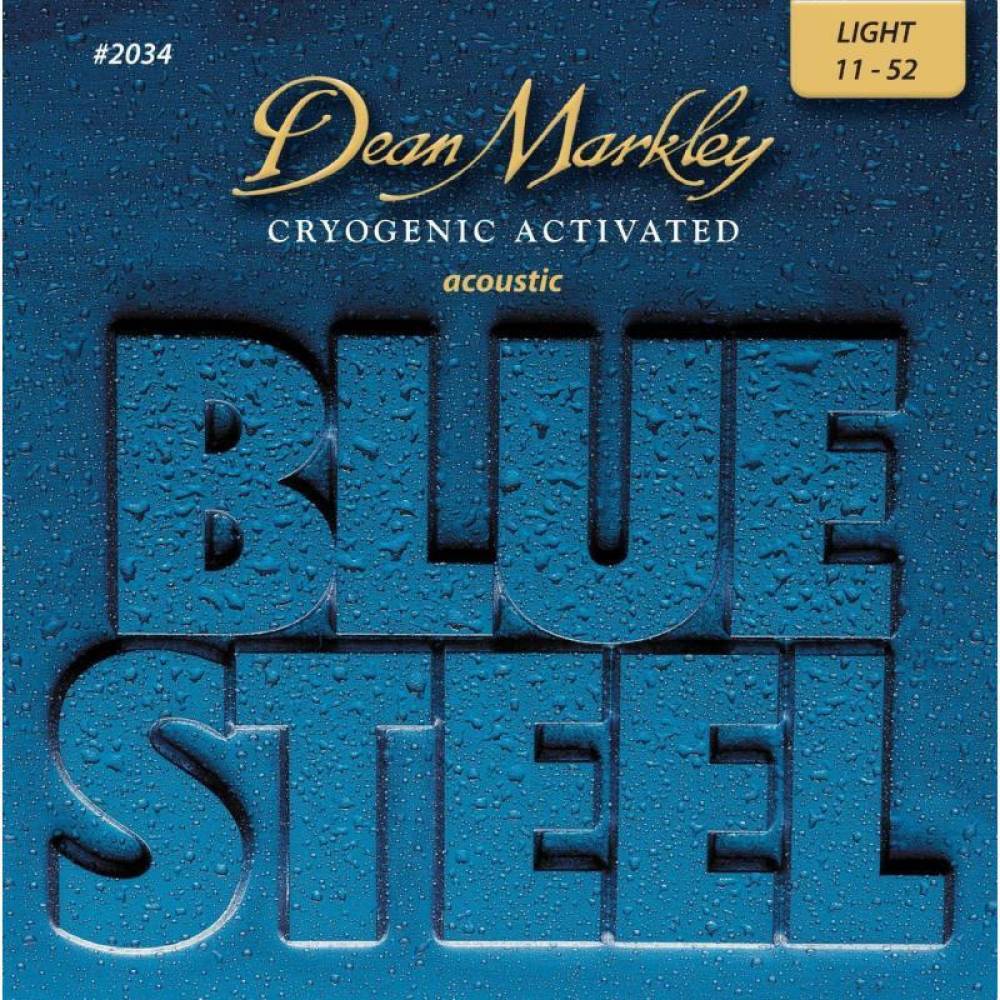Струни для акустичної гітари Dean Markley 2034 Blue Steel Light 11/52